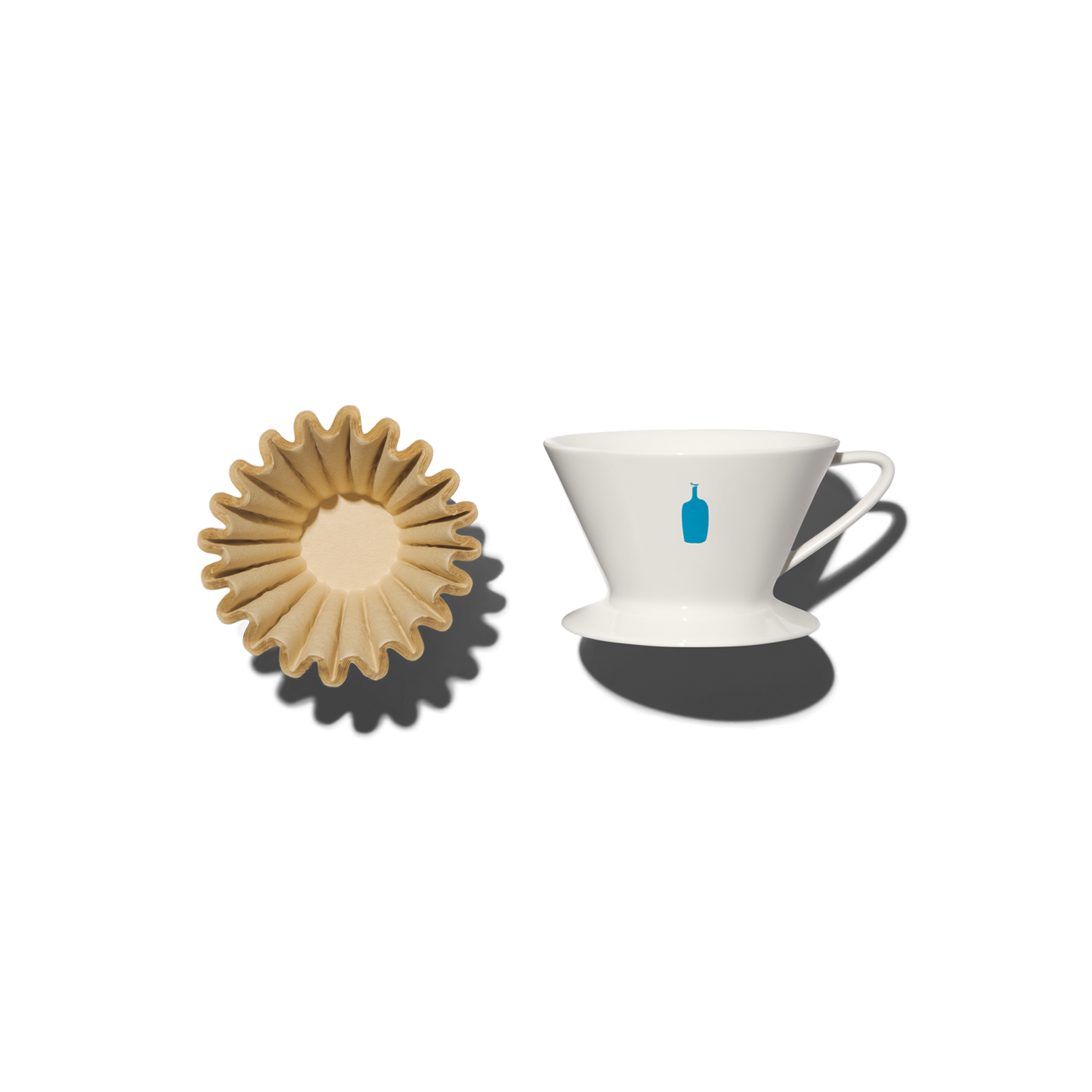 Blue-Bottle-Dripper-with-Filters-M1-Hero.png Blue Bottle Dripper with Blue Bottle Coffee Filters - Image 1